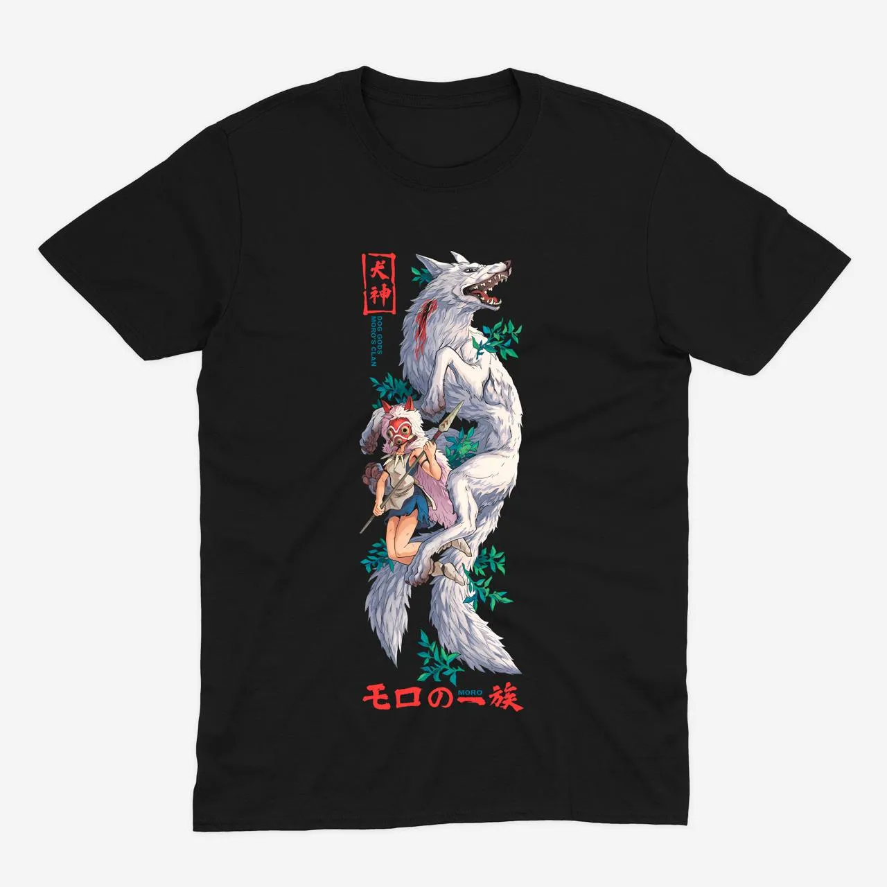 Футболка Princess Mononoke — Сан і Моро — Чорний