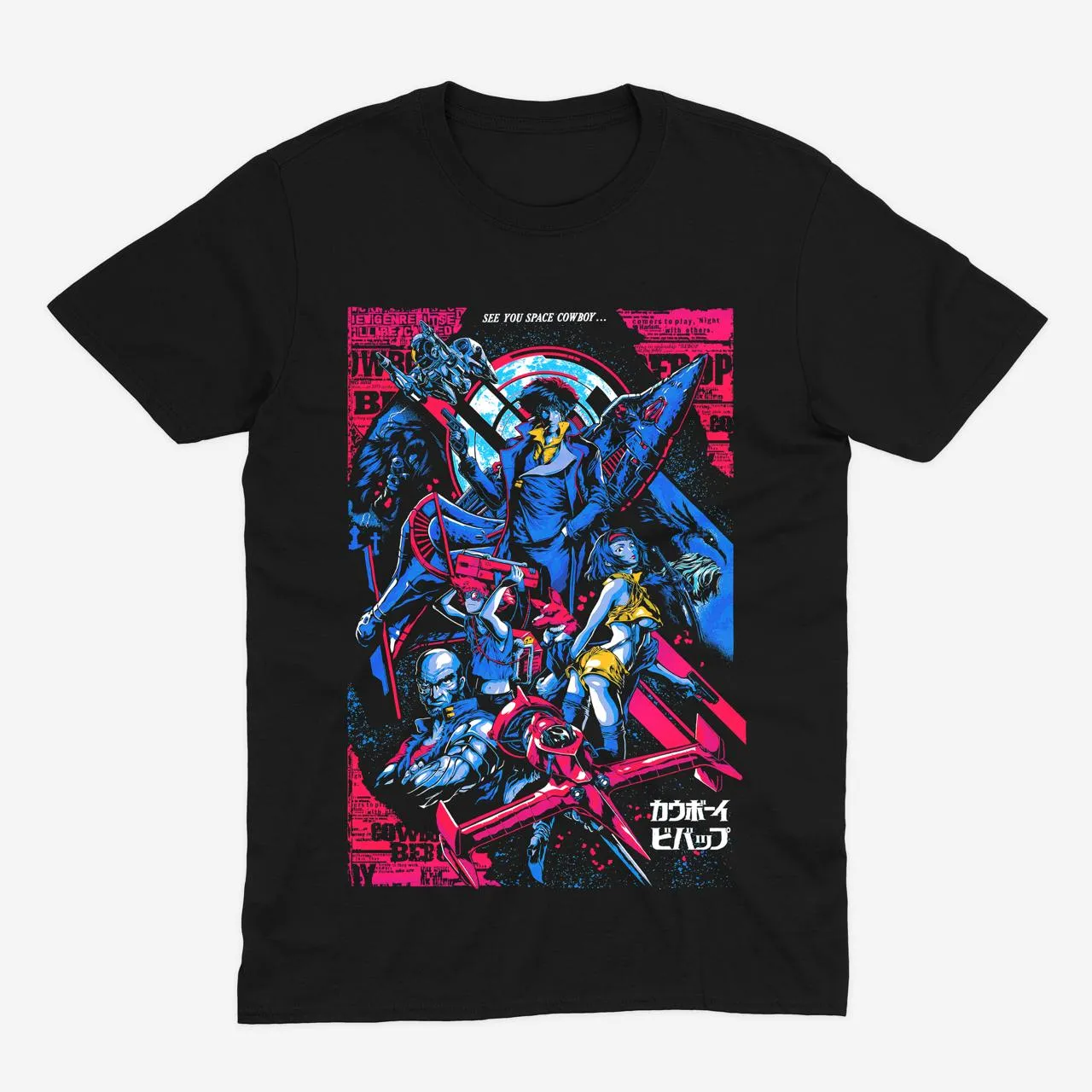 Футболка Cowboy Bebop — See You Space Cowboy — Чорний