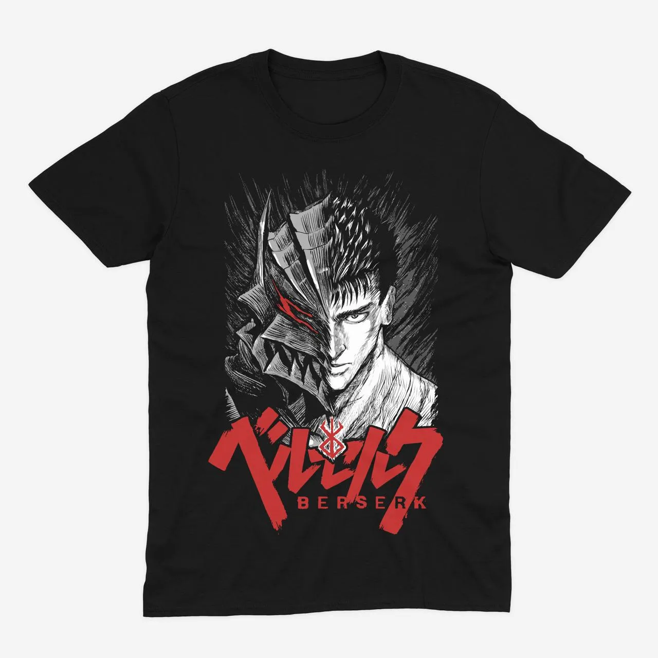 Футболка Berserk — Ґатс у шоломі — Чорний