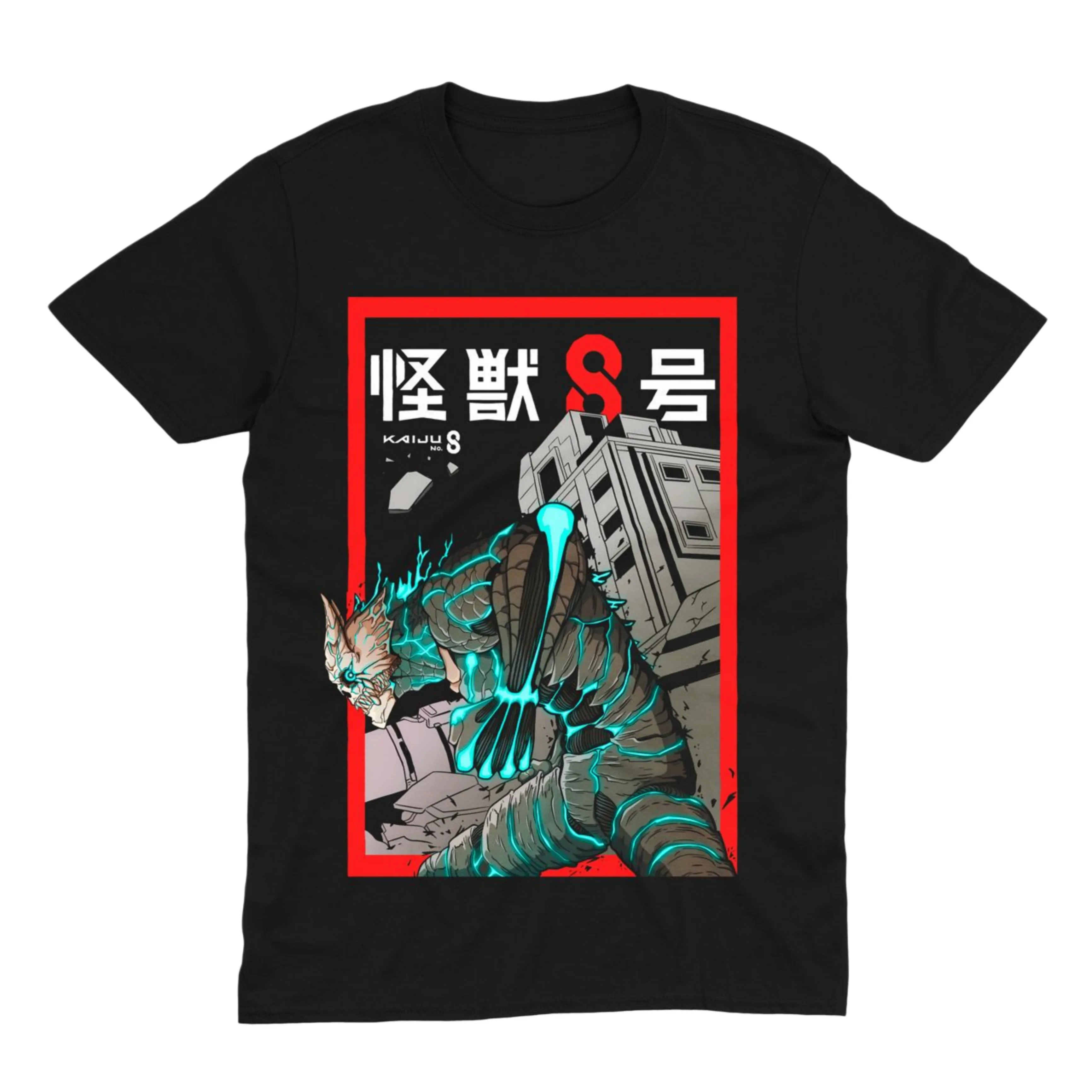 Футболка Kaiju No. 8 — Кайджу в місті — Чорний