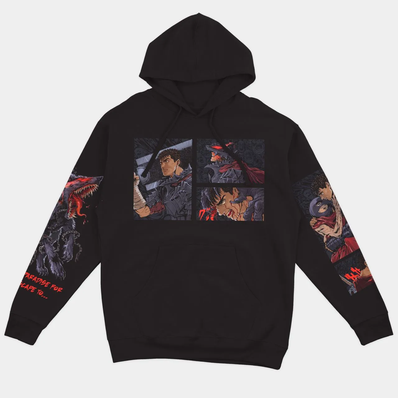 Худі Berserk — Ґатс та Звір Темряви — Чорний