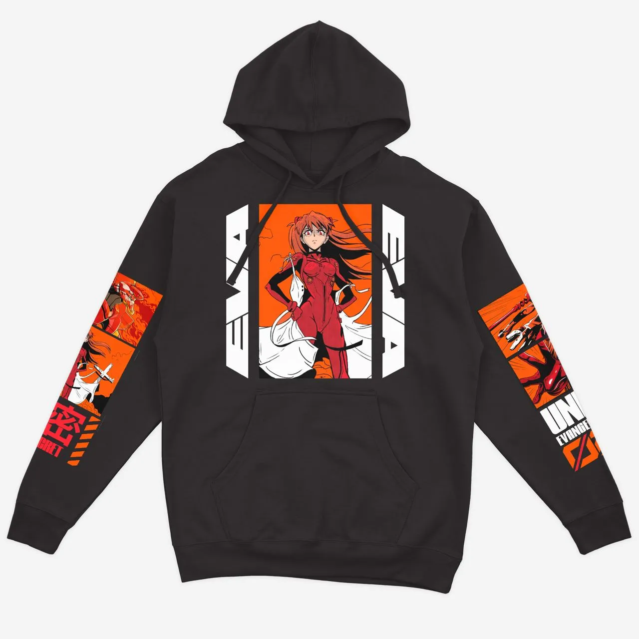 Худі Evangelion — Аска Ленґлі та EVA-02 — Чорний