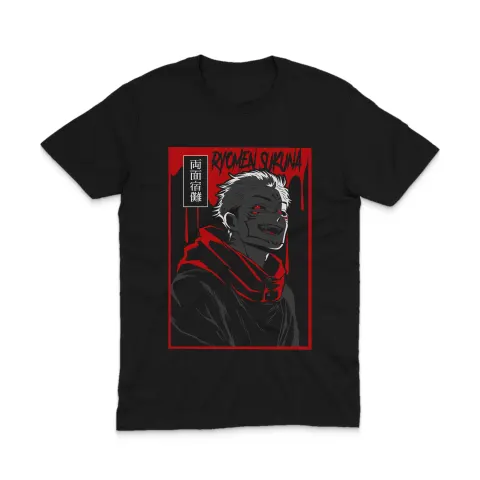Футболка Jujutsu Kaisen — Рьомен Сукуна — Чорний