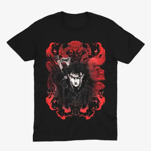 Футболка Berserk — Ґатс проти Апостолів — Чорний
