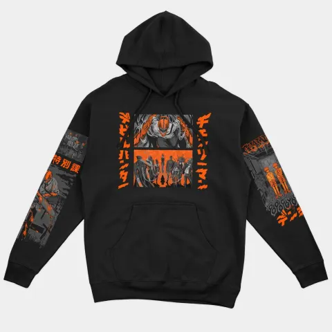 Худі Chainsaw Man — Денджі Special Division 4 — Чорний
