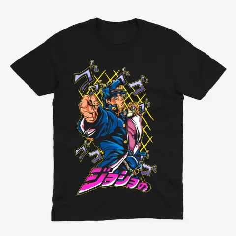 Футболка JoJo's Bizarre Adventure — Джотаро — Чорний