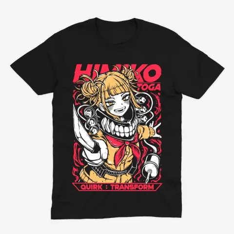 Футболка My Hero Academia — Хіміко Тоґа — Чорний