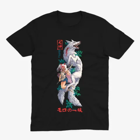 Футболка Princess Mononoke — Сан і Моро — Чорний