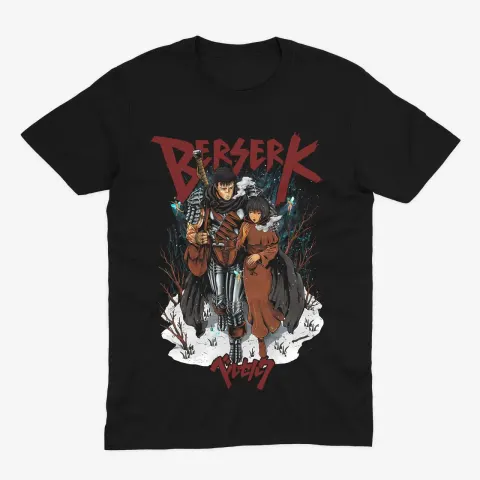 Футболка Berserk — Ґатс і Каска — Чорний