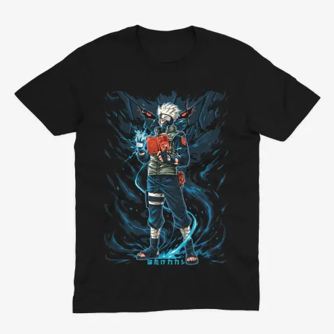 Футболка Naruto — Какаші Хатаке — Чорний