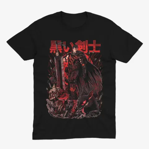 Футболка Berserk — Чорний Мечник — Чорний