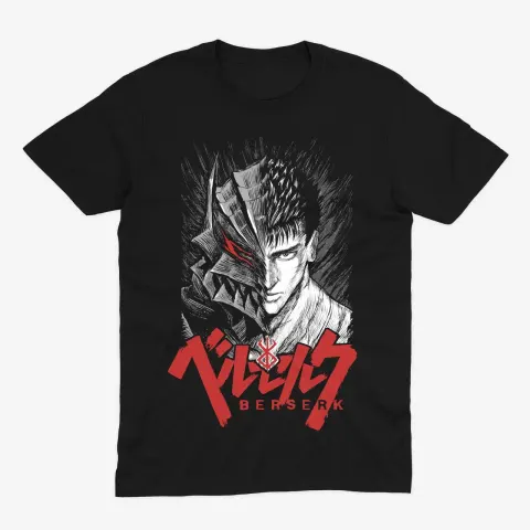Футболка Berserk — Ґатс у шоломі — Чорний