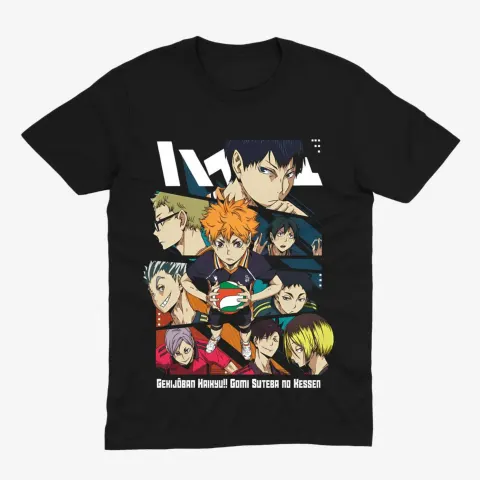 Футболка Haikyuu — Команда — Чорний