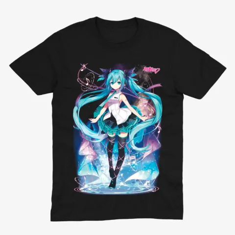 Футболка Hatsune Miku — Космос — Чорний