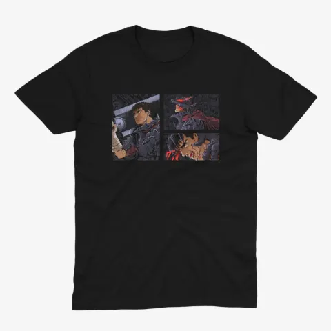 Футболка Berserk — Панелі манги — Чорний